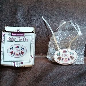 Longaberger 1996 baby basket tie on